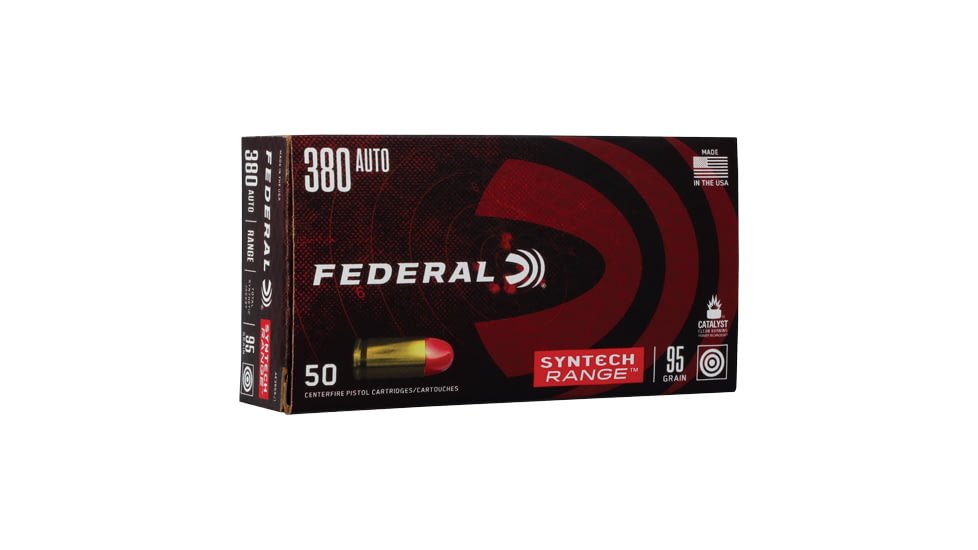 opplanet-federal-premium-american-eagle-syntech-380-acp-95-grain-syntech-jacket-flat-nose-brass-cased-centerfire-pistol-ammo-20-rounds-ae380sj1 Federal Premium American Eagle