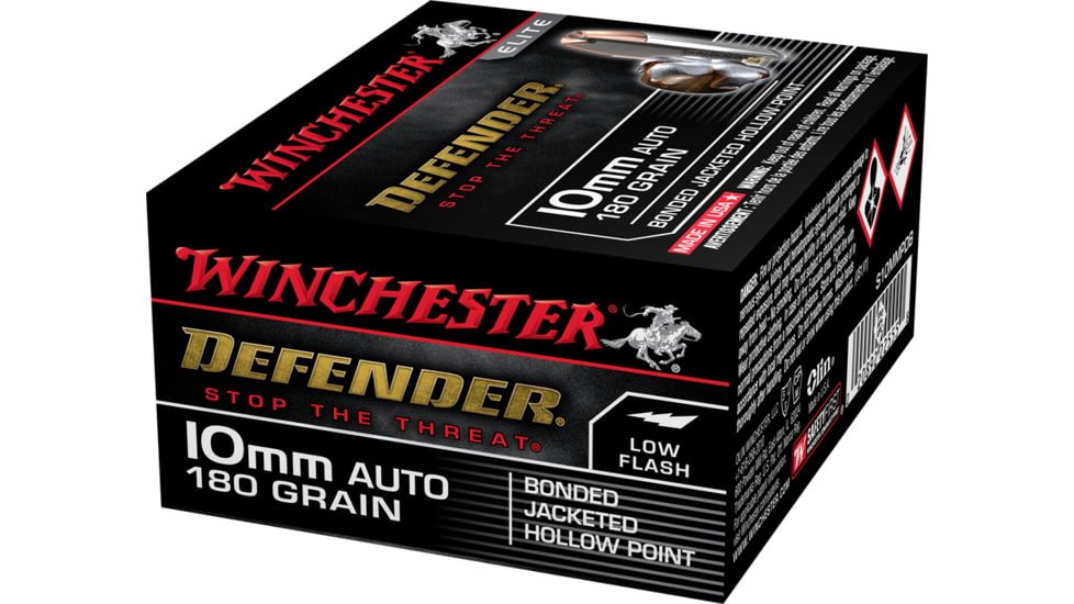 opplanet-winchester-defender-10mm-auto-180-grain-bonded-jacketed-hollow-point-centerfire-pistol-ammo-20-rounds-s10mmpdb-av-1 Winchester Defender 10mm